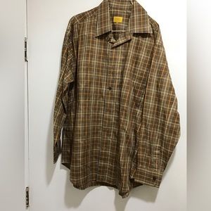 NWOT Robert Talbot Carmel button down long Sleeve Shirt in XL